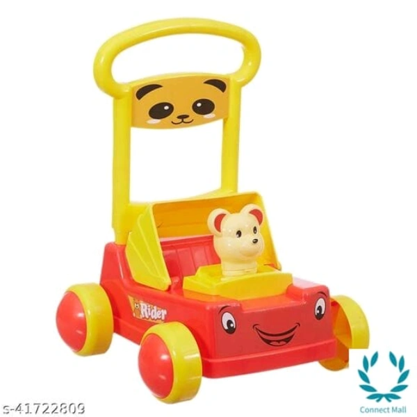 Divi Divine First Step Baby Sit-to-Stand Activity Walker, Baby Push Walker (Red, 6-18 Months) - 6-18 Months, Red, Plastic, Pull Along Toys, Pack Of :1